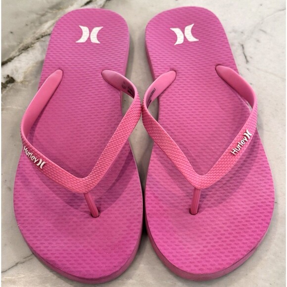 Women's Hurley Riley Flip Flop Sandals Thong SZ 9 Pink - Picture 1 of 4